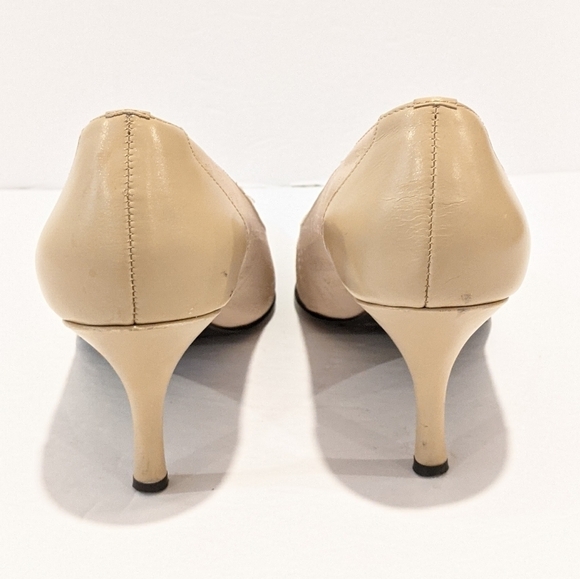 𝅺etienne Aigner cream pointy toe heels sz 7.5 - Picture 4 of 16